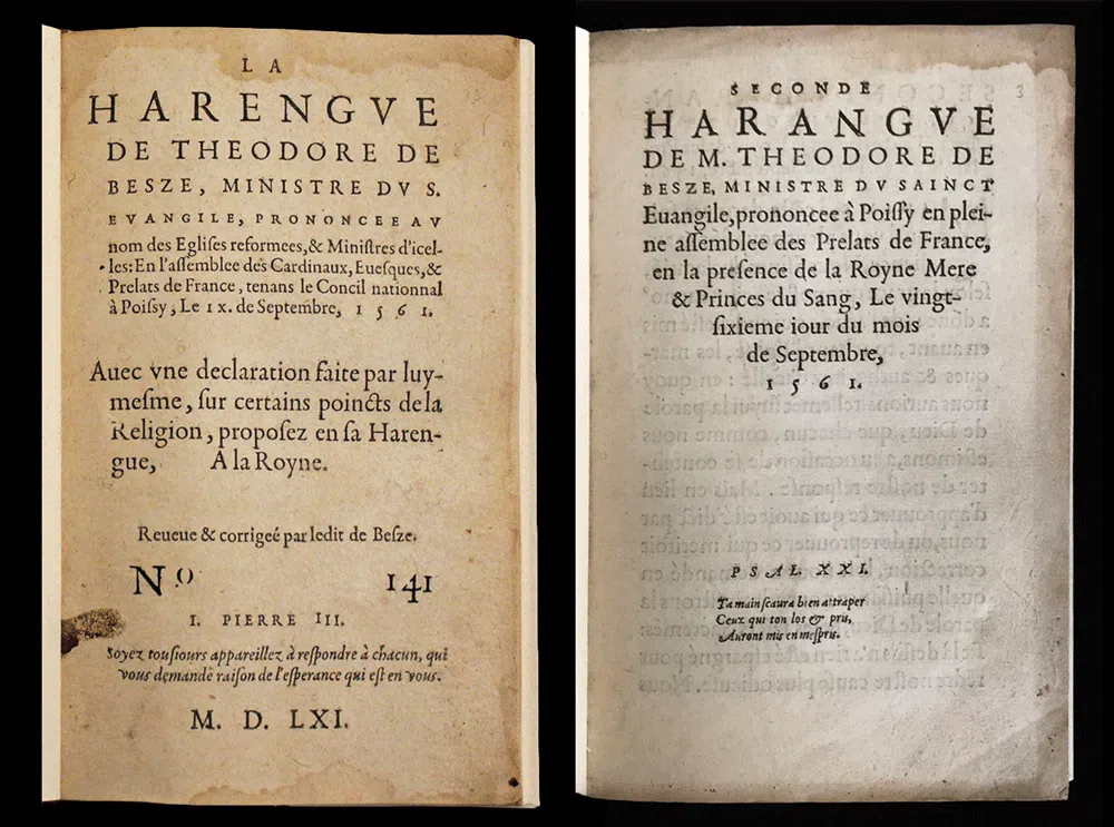 trésors du MIR : The harangues of Théodore de Bèze