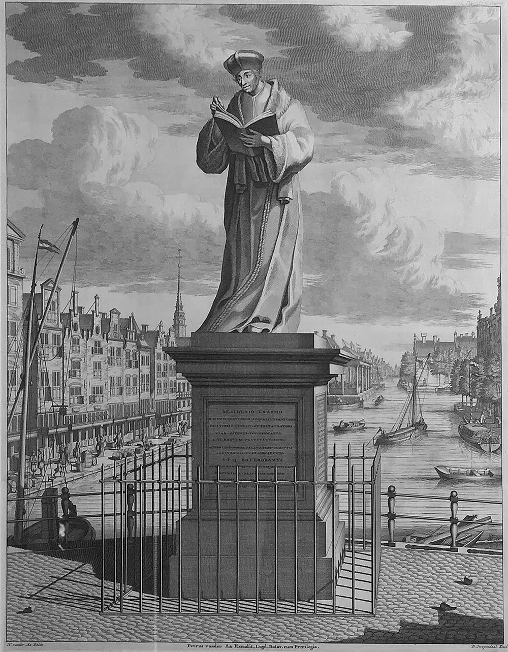 trésors du MIR : Statue d’Érasme de Rotterdam