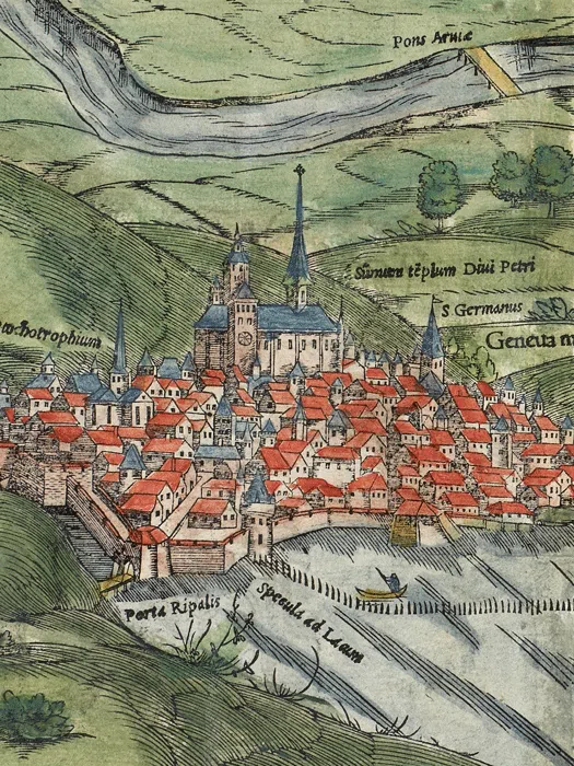 trésors du MIR : View of Geneva in 1548